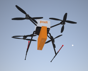 Finská pošta je dalším hráčem, který testuje doručováí pomocí dronů, zdroj: yle.fi